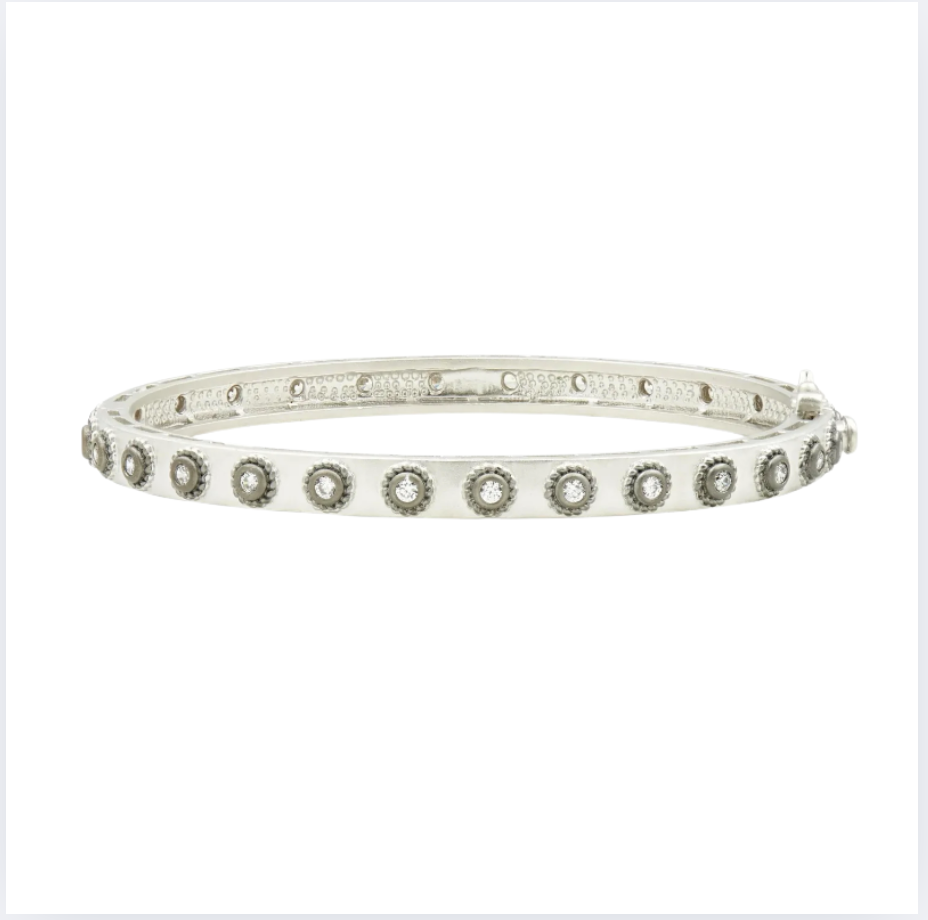 Freida Rothman Studded Eternity Hinge Bangle – Cosa Boutique display picture 2