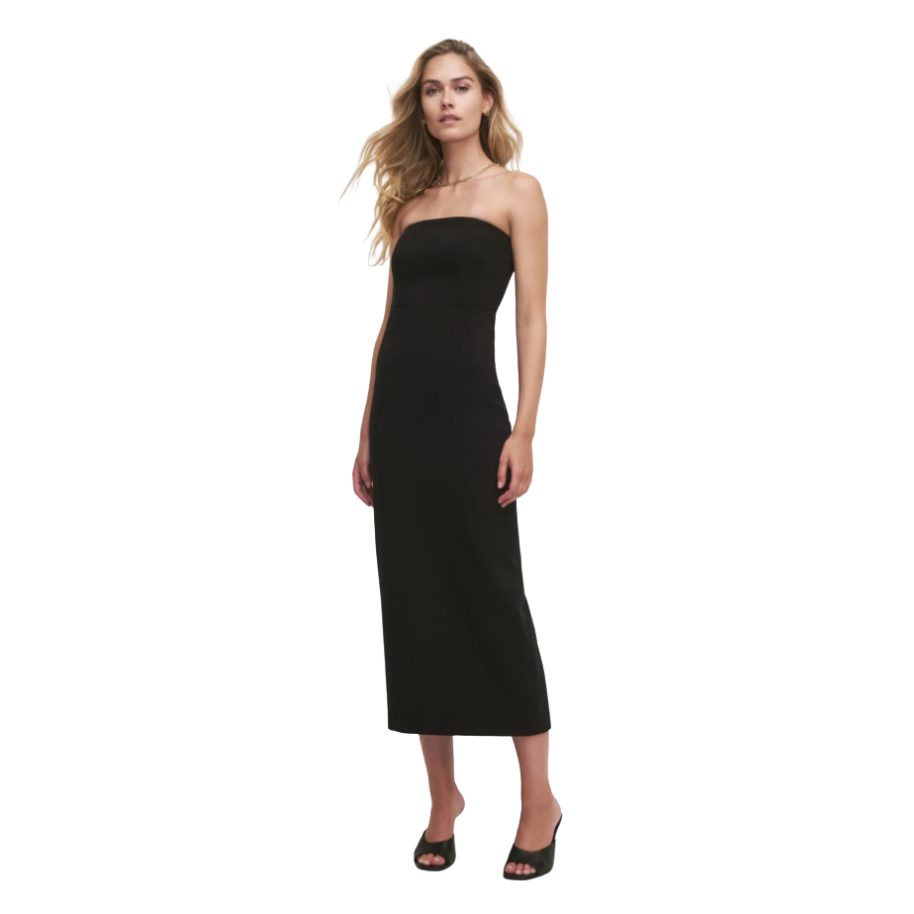 favorite daughter the favorite strapless maxi dress Favorite Daughter The Favorite Linen Dress in White